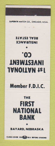 Matchbook Cover - First National Bank Bayard NE
