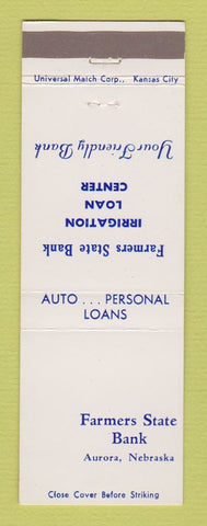 Matchbook Cover - Farmers State Bank Aurora NE