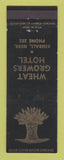 Matchbook Cover - Wheat Growers Hotel Kimball NE