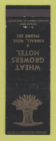 Matchbook Cover - Wheat Growers Hotel Kimball NE