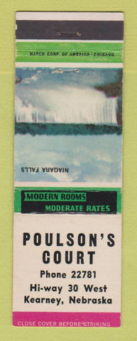 Matchbook Cover - Poulson's Court Motel Kearney NE