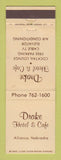 Matchbook Cover - Drake Hotel Cafe Alliance NE