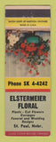 Matchbook Cover - Elstermeier Floral Flowers St Paul MN