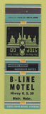 Matchbook Cover - B Line Motel Blair NE