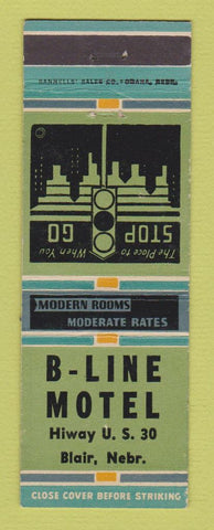 Matchbook Cover - B Line Motel Blair NE
