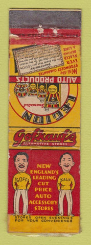 Matchbook Cover - Gofkauf's Auto Parts Stores POOR TAPED