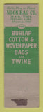 Matchbook Cover - Noon Bag Company Portland OR WEAR