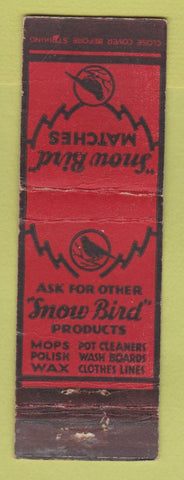 Matchbook Cover - Snow Bird Matches Products Wax Ploish