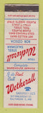 Matchbook Cover - Wetherall Steel Baltimore MD WORN