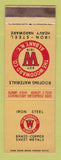 Matchbook Cover - Iron Steel Woodward Albany NY