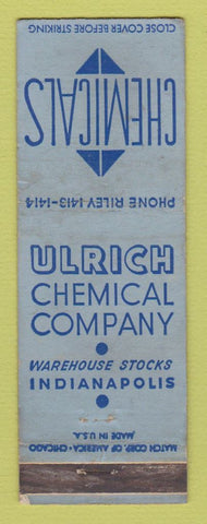 Matchbook Cover - Ulrich Chemical Indianapolis IN WEAR