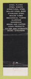 Matchbook Cover - Drummond McCall Steel Aluminum Montreal Toronto WEAR