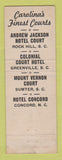 Matchbook Cover - Hotel Greenville SC