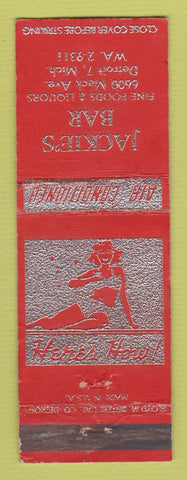 Matchbook Cover - Jackie's Bar Detroit MI girlie WEAR
