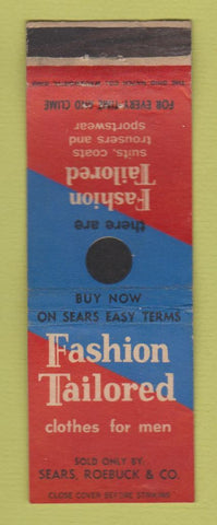 Matchbook Cover - Fashion Tailored Men's Clothes Sears Roebuck