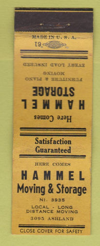 Matchbook Cover - Hammel Storage Moving Detroit MI WEAR