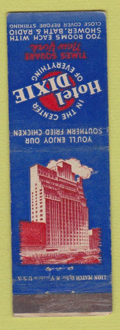 Matchbook Cover - Hotel Dixie New York City