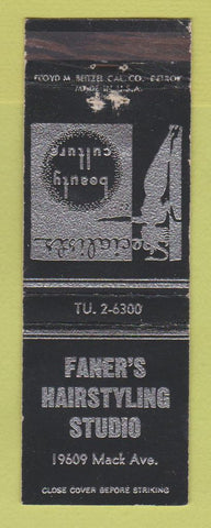 Matchbook Cover - Faner's Hair Salon Detroit MI WEAR