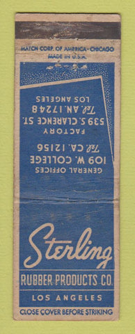 Matchbook Cover - Sterling Rubber Products Los Angeles CA WEAR