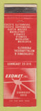 Matchbook Cover - Exomet Metallurgical Products Conneaut OH