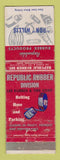 Matchbook Cover - Republic Rubber Lee Tires Ron Willis Youngstown OH