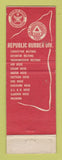 Matchbook Cover - Republic Rubber Lee Tires Ron Willis Youngstown OH