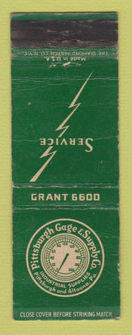Matchbook Cover - Pittsburgh Gage and Supply Altoona PA WORN