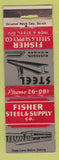Matchbook Cover - Fisher Steel & Supply Muskegon MI POOR STRIKER