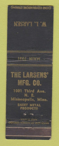 Matchbook Cover - Larsens' Manufacturing Minneapolis MN Sheet Metal