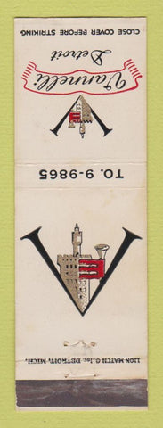 Matchbook Cover - Vannelli Detroit MI Italian Restaurant
