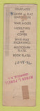 Matchbook Cover - Potomac Electrotype Camden NJ WEAR