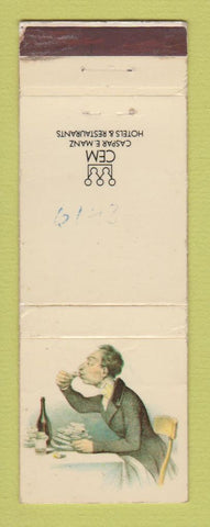 Matchbook Cover - CEM Caspar Mantz Hotels Switzerland WEAR