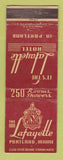 Matchbook Cover - Lafayette Hotel Portland ME WEAR