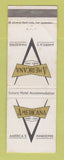 Matchbook Cover - Americana Motor Inns CHAIN WEAR