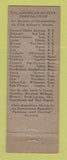 Matchbook Cover - Hotel Abraham Lincoln Reading PA
