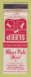Matchbook Cover - Albert Pick Motel Columbus OH WORN
