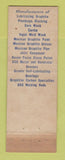Matchbook Cover - US Graphite Saginaw MI WEAR
