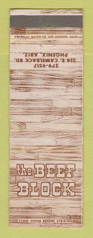 Matchbook Cover - The Beef Block Phoenix AZ WORN