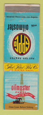 Matchbook Cover - Oilmaster Pumps oil gas well Los Nietos CA WEAR