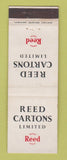 Matchbook Cover - Reed Paper Group UK England WEAR