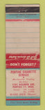 Matchbook Cover - Pontiac Cigarette Service MI WEAR