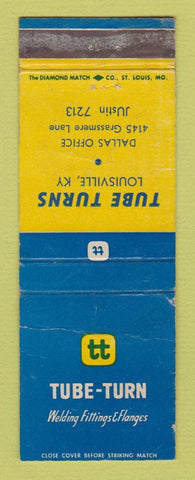 Matchbook Cover - Tube Turn Welding Fittings Louisville KY Dallas TX  WORN