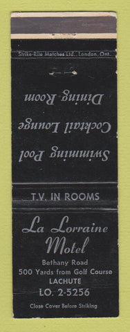 Matchbook Cover - La Lorraine Motel Lachute QC