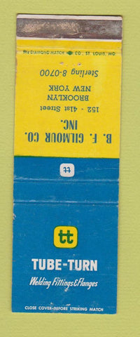 Matchbook Cover - Tube Turn Welding Fittings BF Gilmour Brooklyn NY WEAR