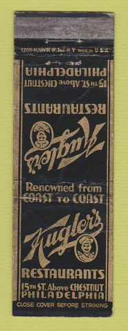 Matchbook Cover - Kugler's Restaurants Philadelphia PA WEAR