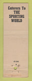 Matchbook Cover - Harry Stevens Catering for Sporting Events WEAR