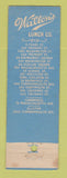 Matchbook Cover - Walton's Lunch Boston MA