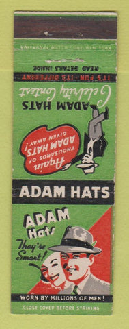 Matchbook Cover - Adam Hats Celebrity Contest