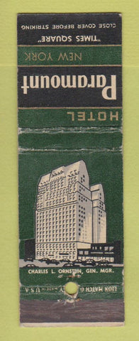 Matchbook Cover - Hotel Paramount New York City