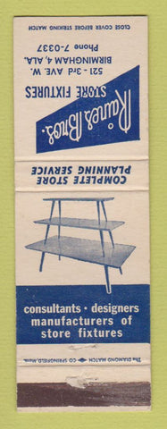 Matchbook Cover - Raines Bros Store Fixtures Birmingham AL